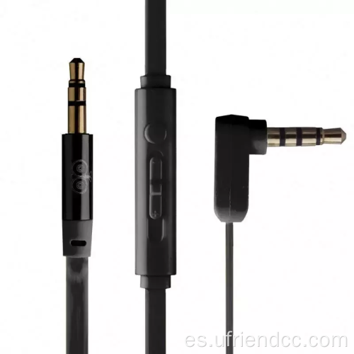 Cable de audio de toma de 17 mm de OEM/ODM con control de volumen